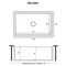 Ruvati 33 x 20 inch Fireclay Reversible Farmhouse Apron-Front Kitchen Sink Single Bowl Emerald Green RVL2300EG - alternate 4